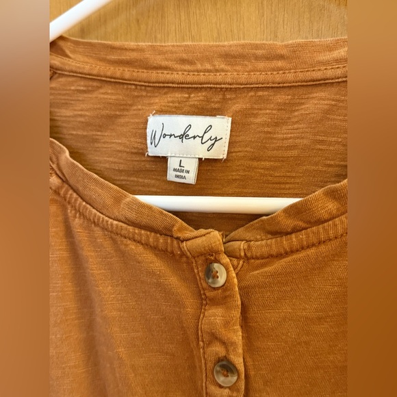 Wonderly Terracotta Blouse with Button Detail - Picture 3 of 5